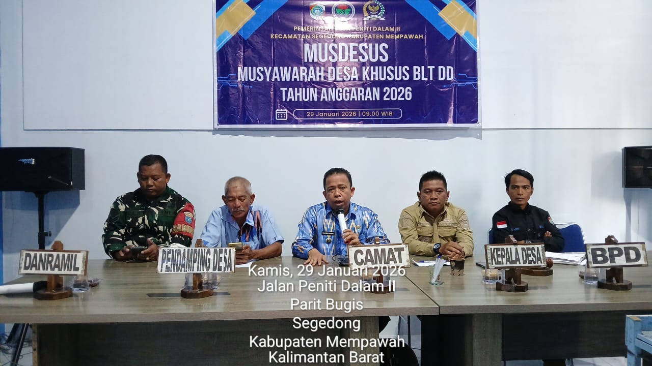 Transparansi Dana Desa: Peniti Dalam II Tetapkan 8 KPM BLT-DD dalam Musdesus 2026